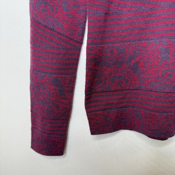 Title Nine Washable Wool Pullover Sweater Size XS 1/4 Zip Up Purple Pink - Picture 3 of 12
